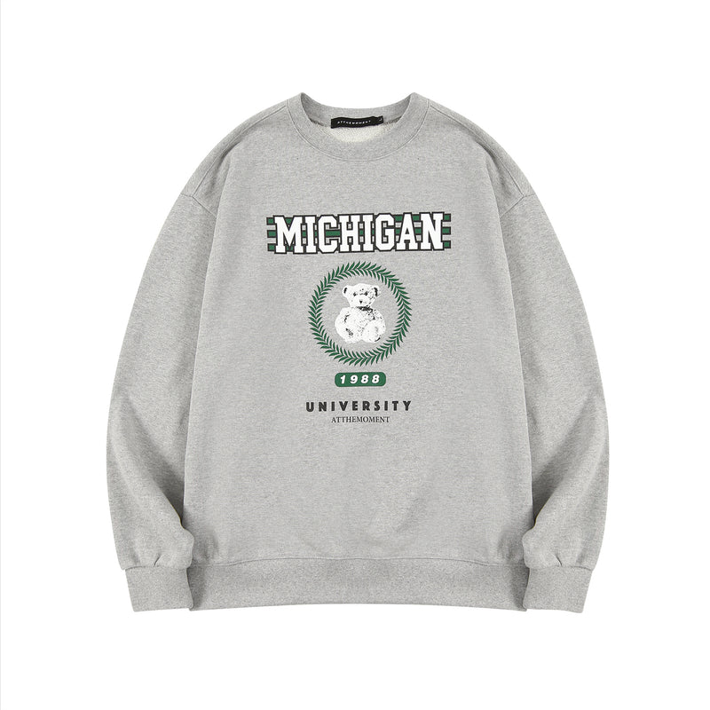 ミシガンベアースウェットシャツ / Michigan Bear Sweatshirt (GRAY