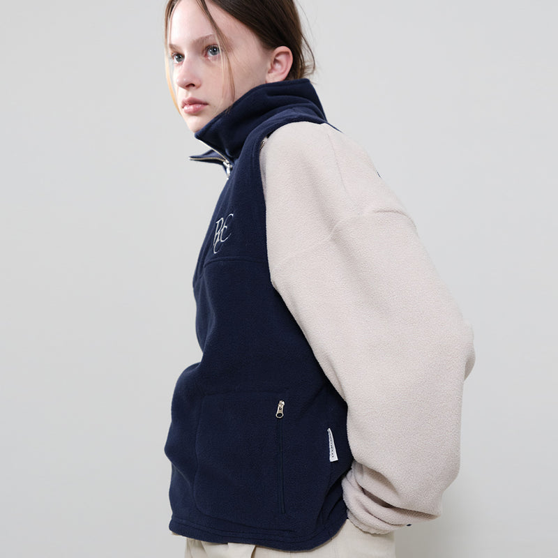 フリースハーフジップアップベスト/RCC Fleece Half Zipup Vest [NAVY