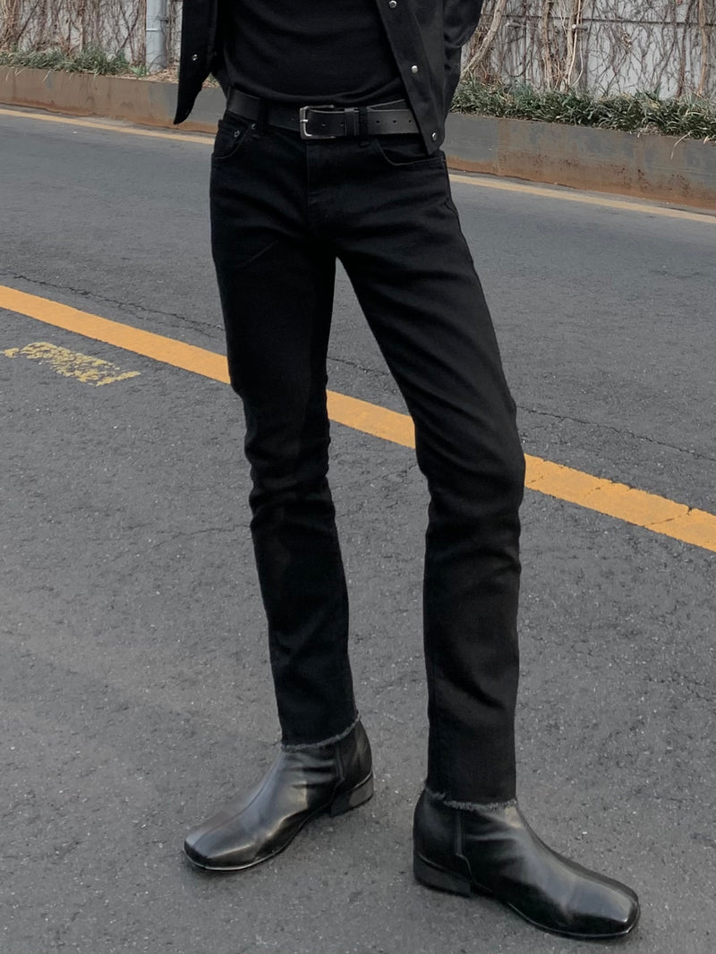 スリムカッティングジーンズ / slim cutting black jeans