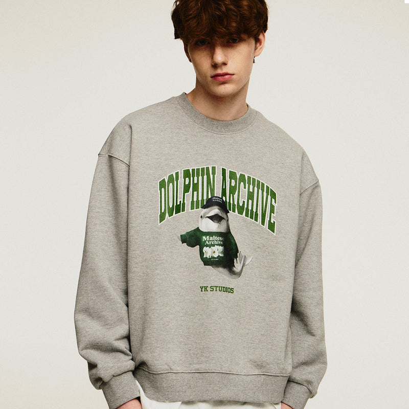 プレッピードルフィンスウェットシャツ/Preppy dolphin sweatshirts