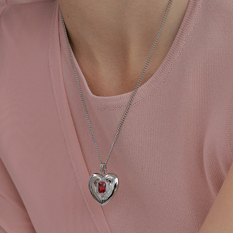 ブティックハートペンダントネックレス/boutique heart pendant necklace