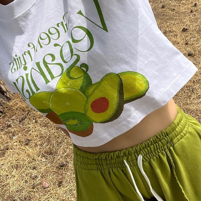 アイウォントビーガニズムクロップTシャツ / i want veganism crop t