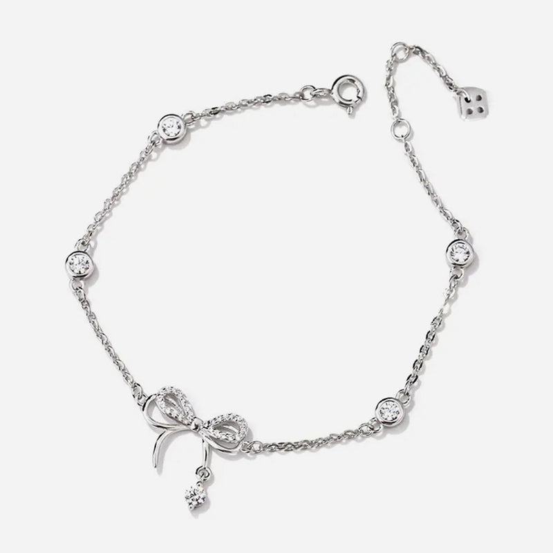 [Silver925] Evciler Bow Drop Bracelet