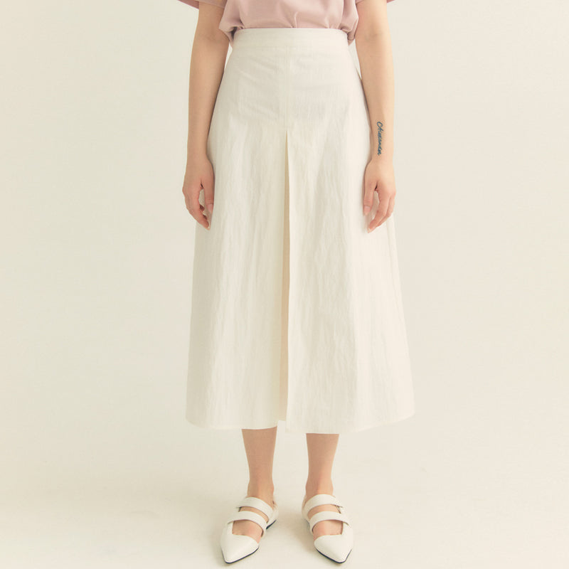 コットンプリーツAラインスカート / Cotton Pleats A-Line Long Skirt