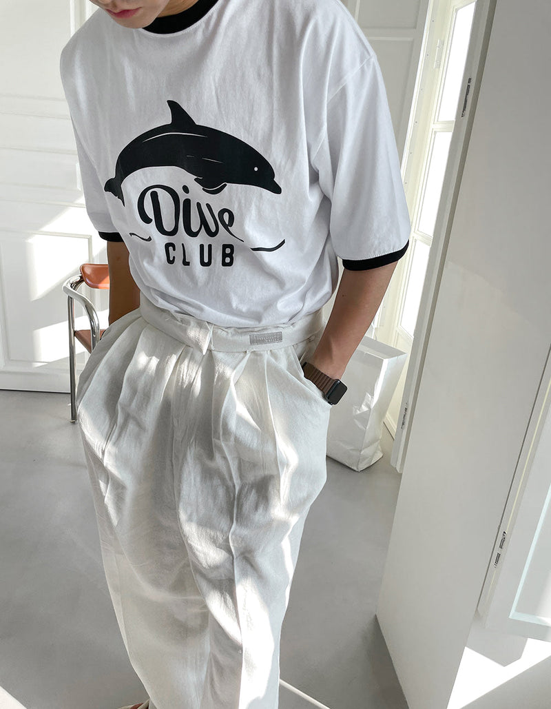 ドルフィンショートスリーブTシャツ / ASCLO Dolphin Short Sleeve T Shirt (3color)