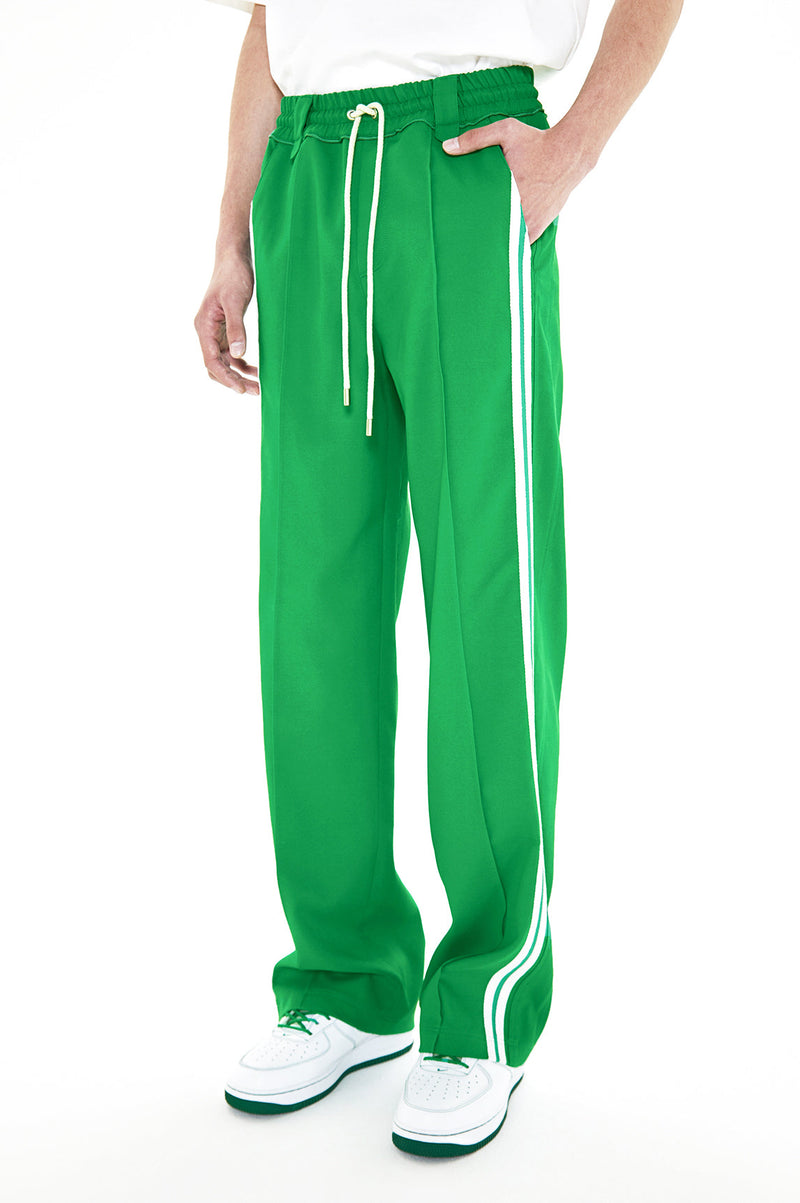 ワイドトラックパンツ/Wide track pants (Bright green)