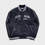 ヴァーシティジャケット/SUPERIOR GLOSSY VASITY JACKET (NAVY) – 60