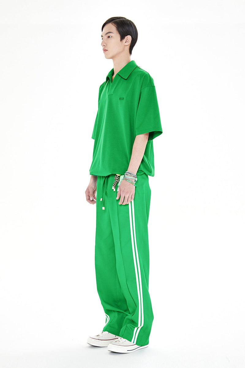 ワイドトラックパンツ/Wide track pants (Bright green) – 60