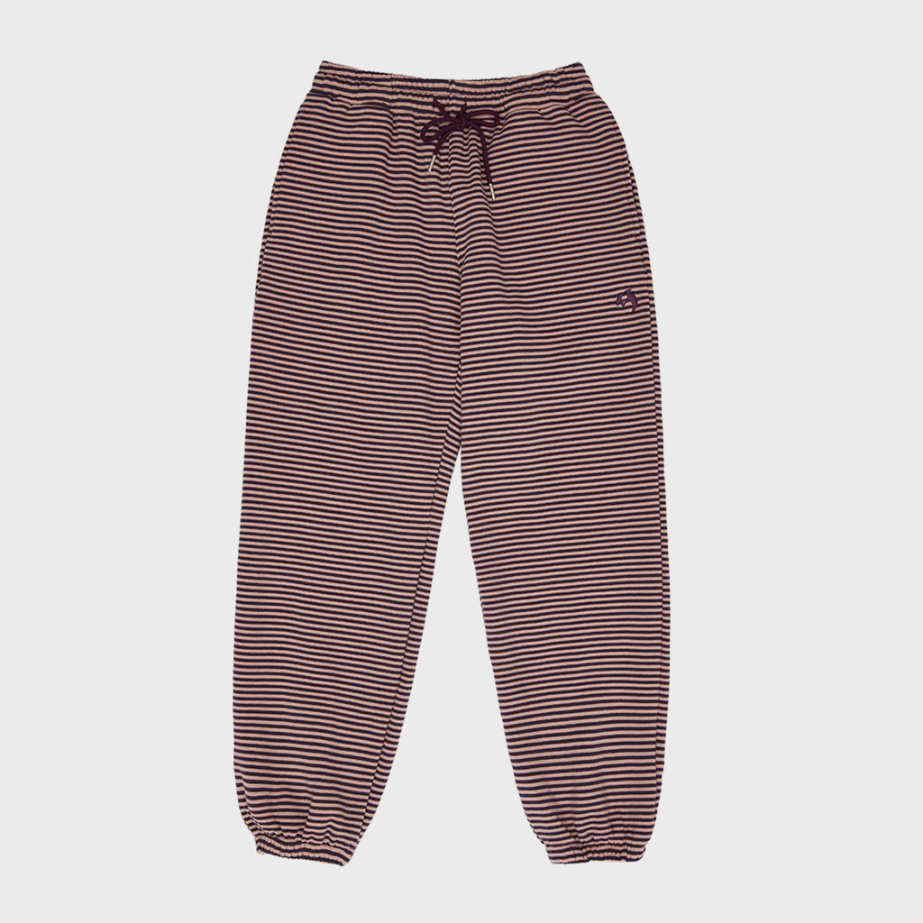 Dolphin embroidery stripe banding pants