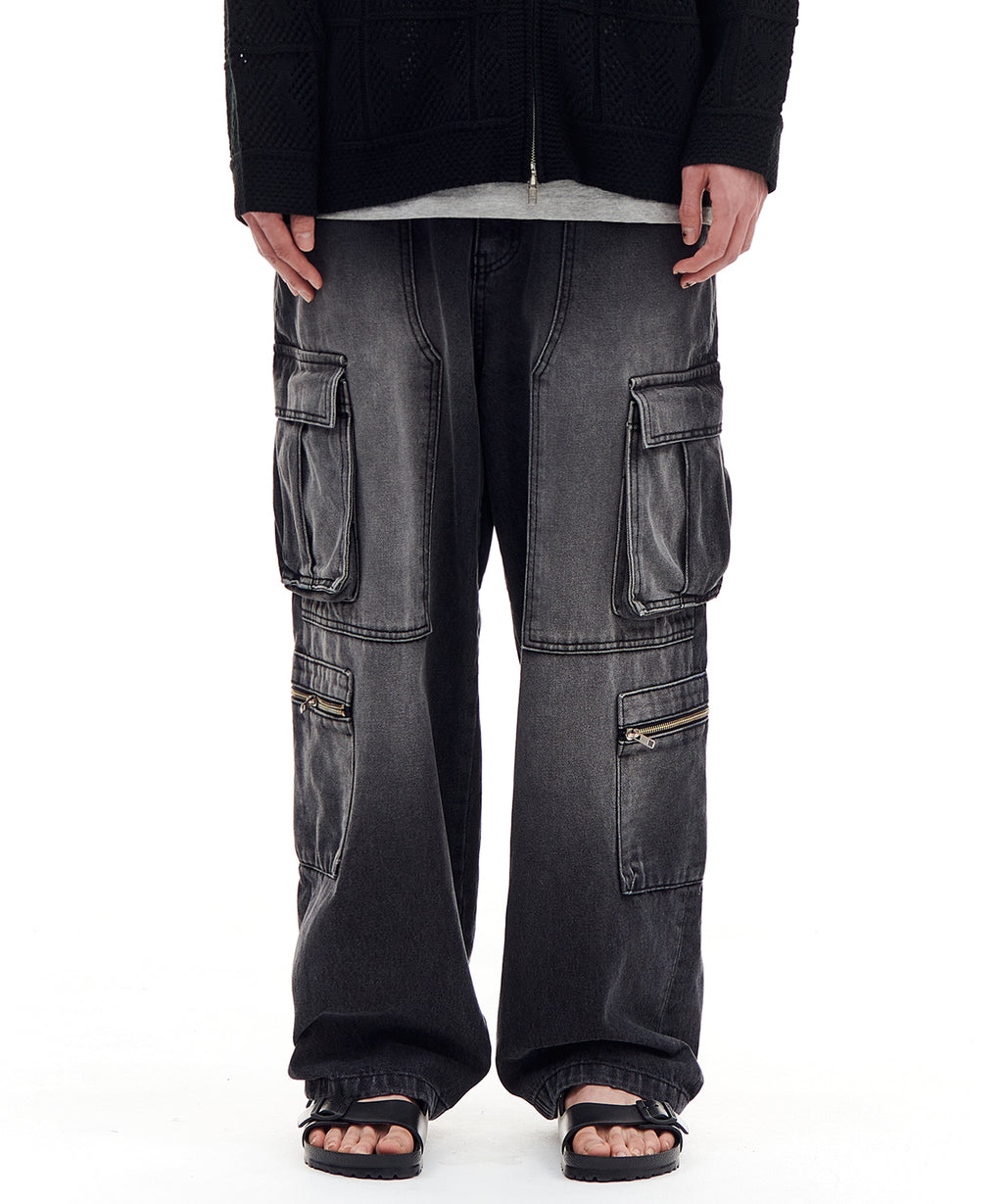 MULTI POCKET DENIM PANTS (BLACK) – 60% - SIXTYPERCENT