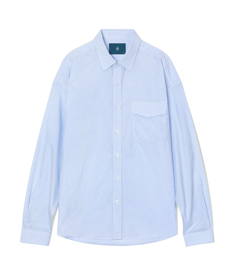 ミックスストライプシャツS93/Mix Stripe Shirt S93 Sky Blue – 60