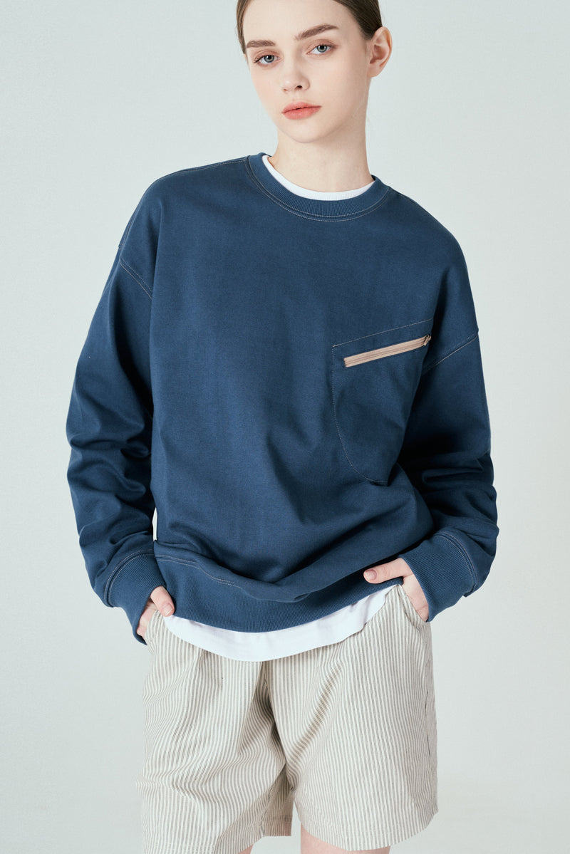 ポケットジップアップスウェットシャツT63/Pocket Zip-up Sweatshirt