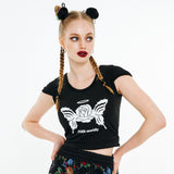 ローズバタフライTシャツ / Rose Butterfly T-shirt [Black]