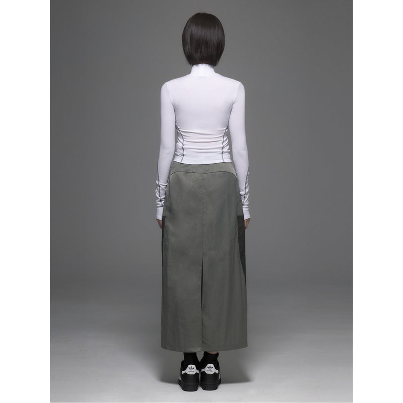 SIDE OVAL UTILITY SKIRT [DUSTY OLIVE]