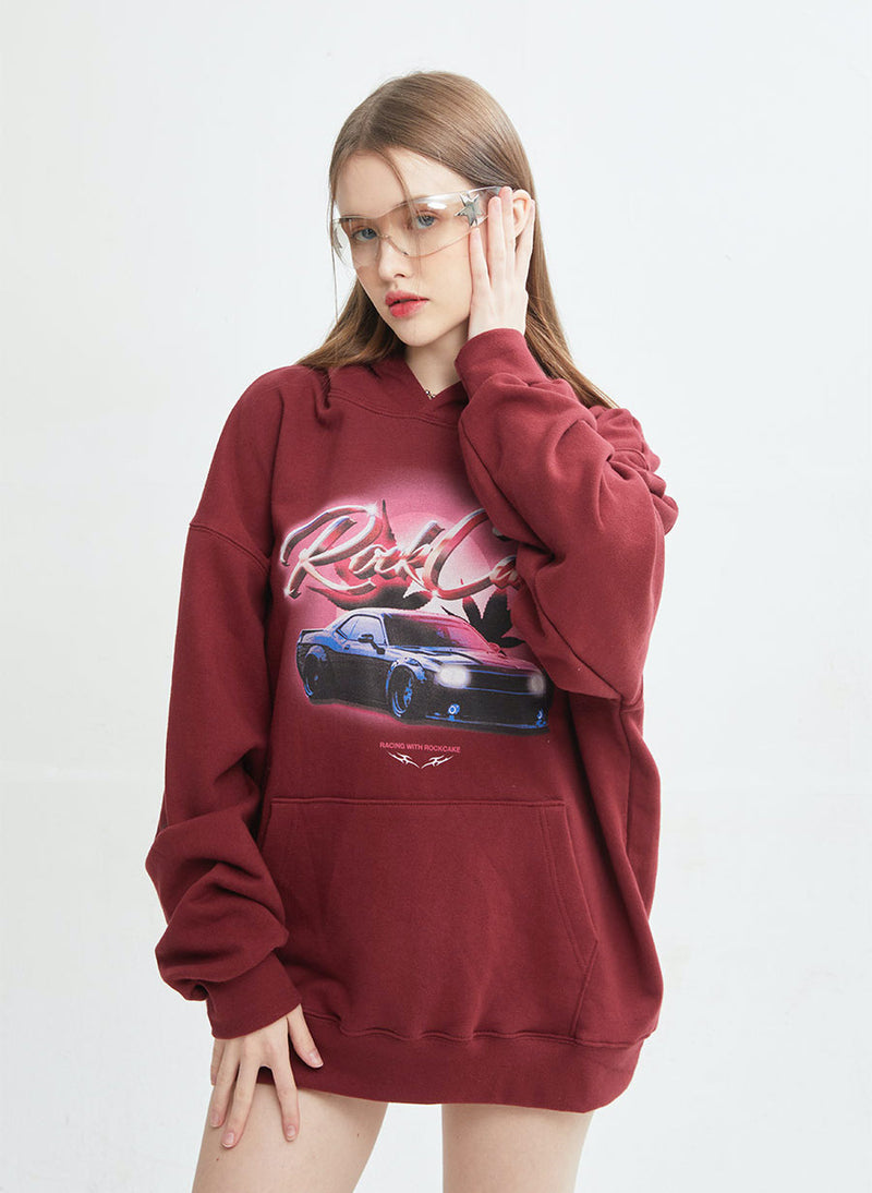 ケーキ カーフーディ / Cake Car Hoodie - BurgundyROCKCAKE/ {{ category }}