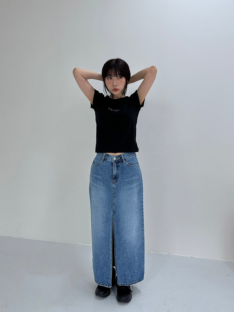 海外限定 STUDS DENIM メルカリ SKIRT（デニムスカート SKIRT 2439P