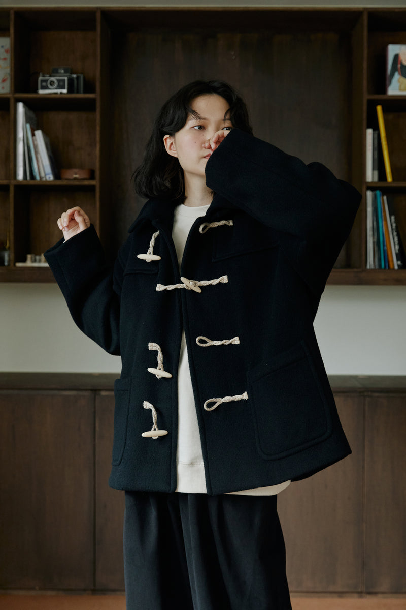 ハーフダッフルコート/unisex half duffle coat black