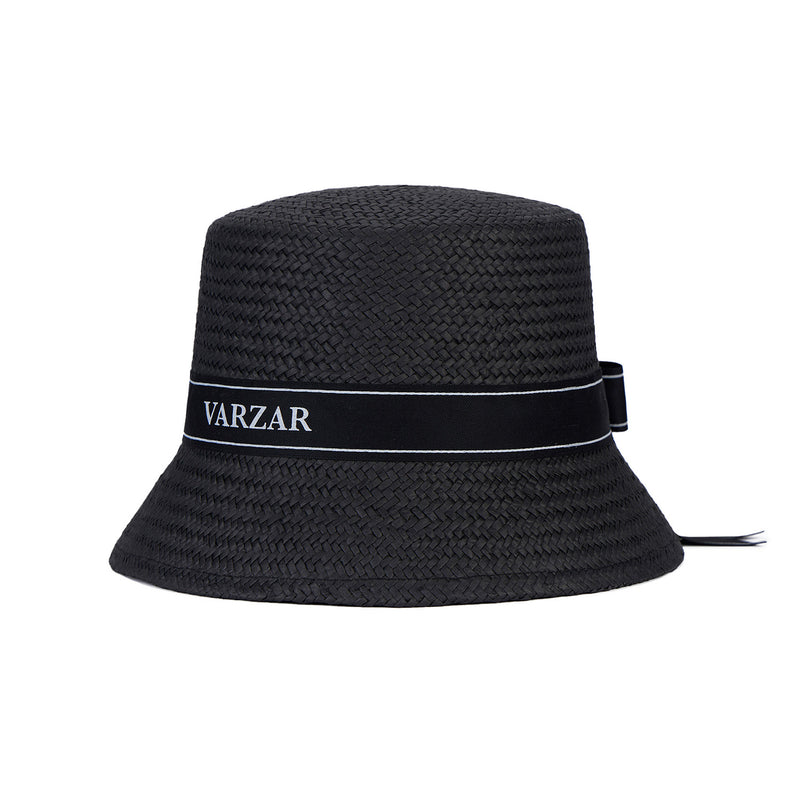 リボンペーパーバケットハット / Ribbon paper bucket hat Black – 60