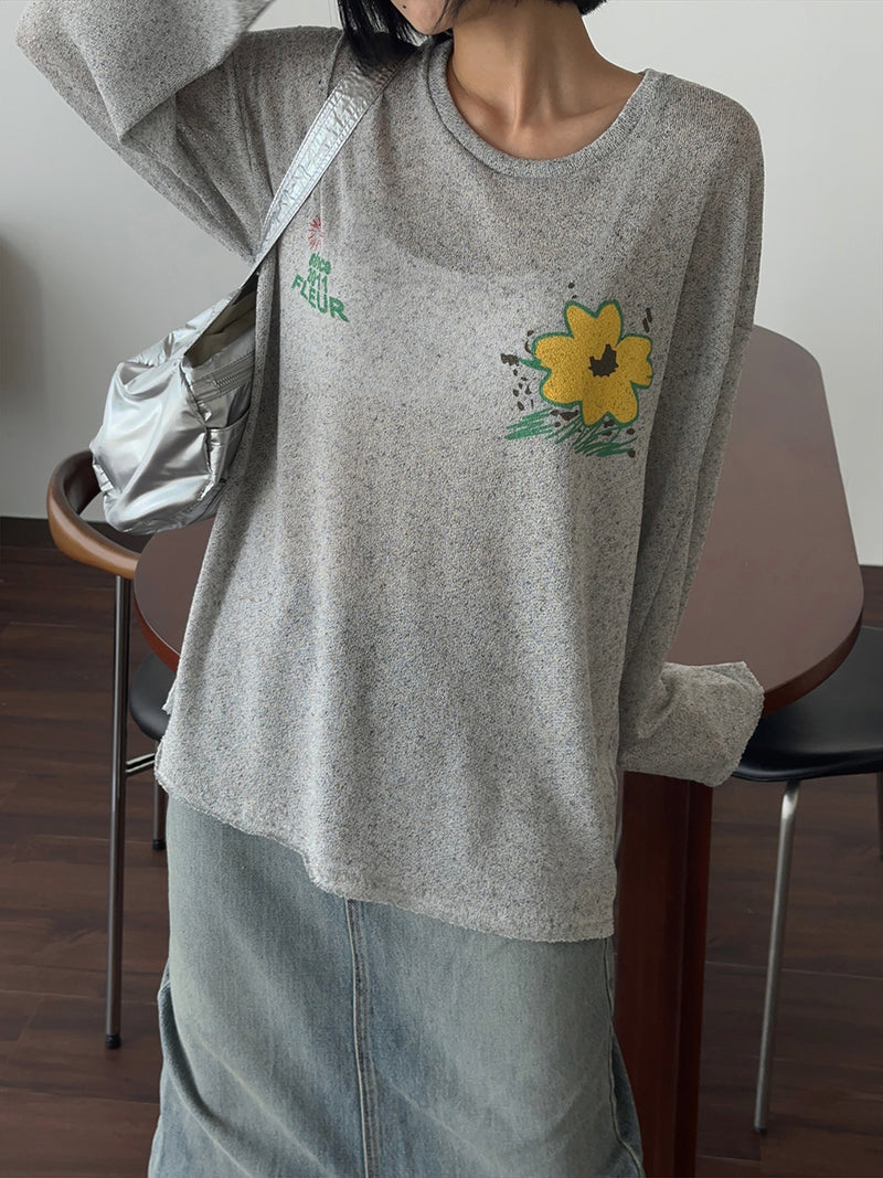 フラワーニットT / LAKE FL Flower Knit T (3color) – 60% - SIXTYPERCENT