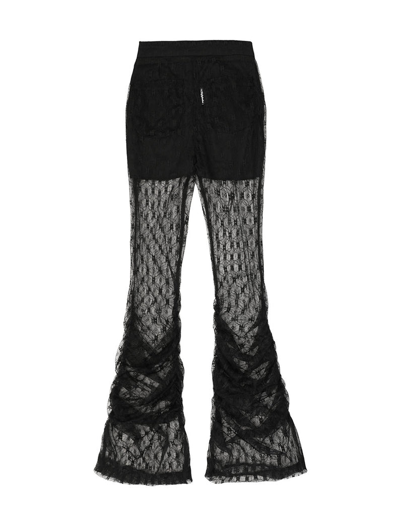 シャーリングレースパンツ / SHIRRING LACE PANTS(BLACK) – 60