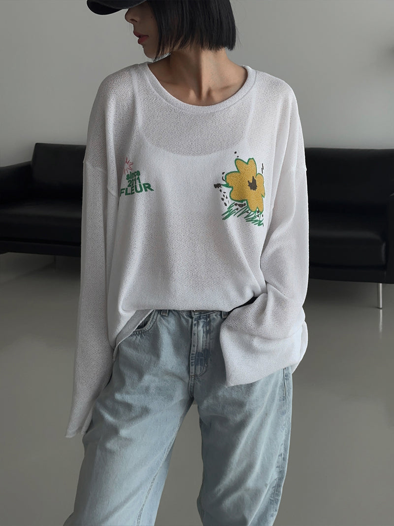 フラワーニットT / LAKE FL Flower Knit T (3color) – 60% - SIXTYPERCENT