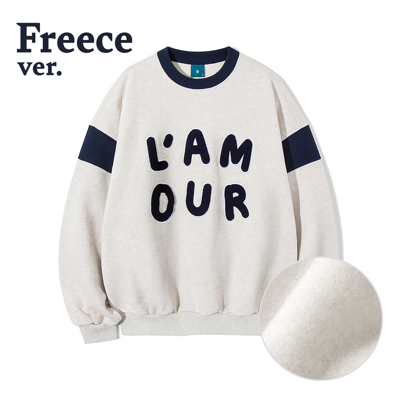 Fleece] L'AMOUR Boucle Sweatshirt T82 - Oatmeal – 60% - SIXTYPERCENT