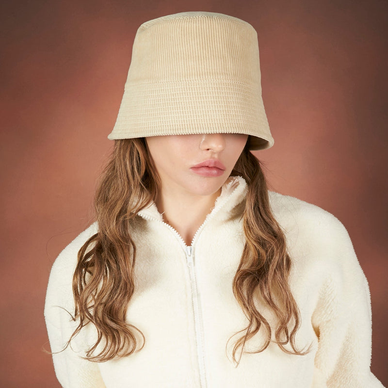 コーデュロイスタッド ドロップバケットハット / Corduroy stud drop bucket hat