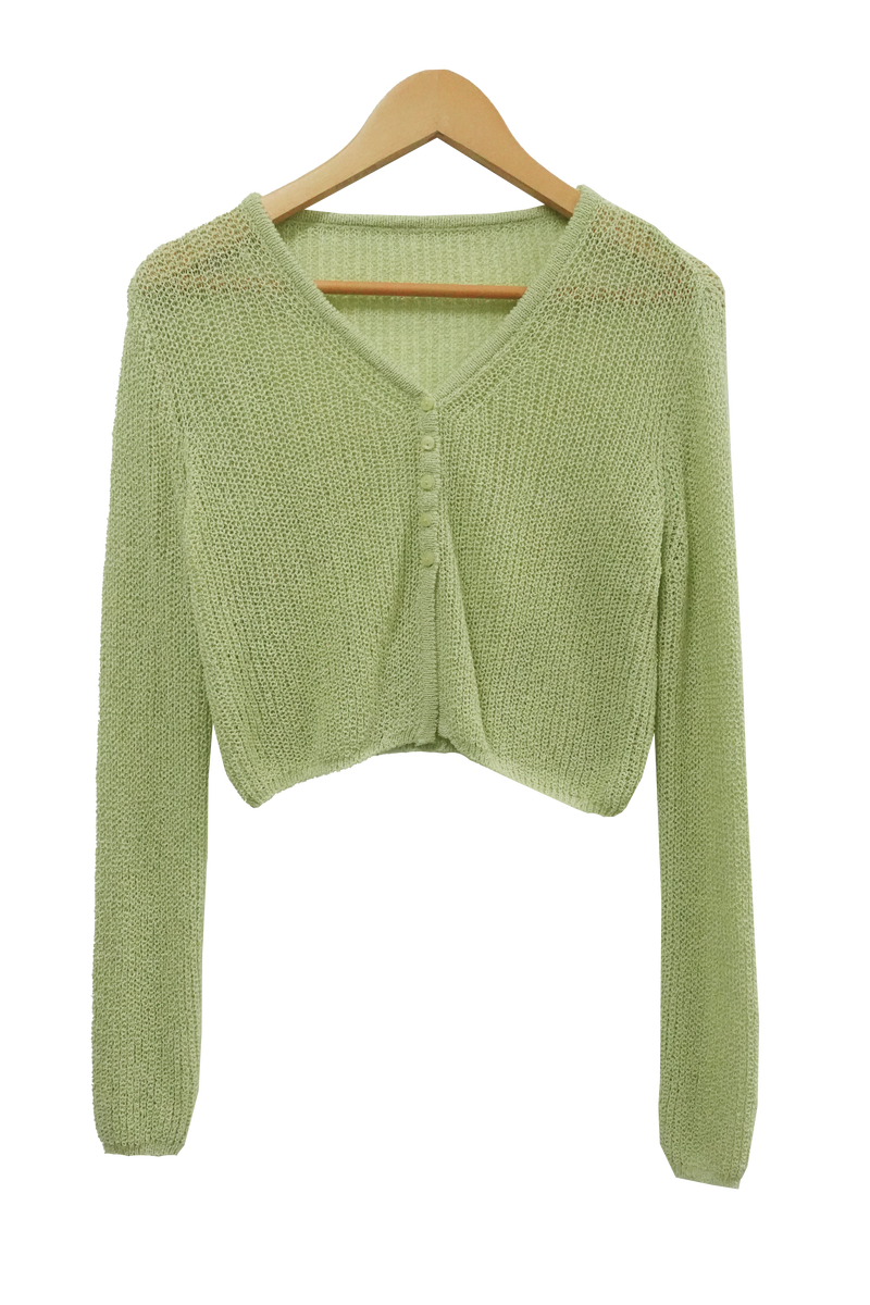 Cozy Crop Summer Pastel Beach Knit Cardigan (6 colors)