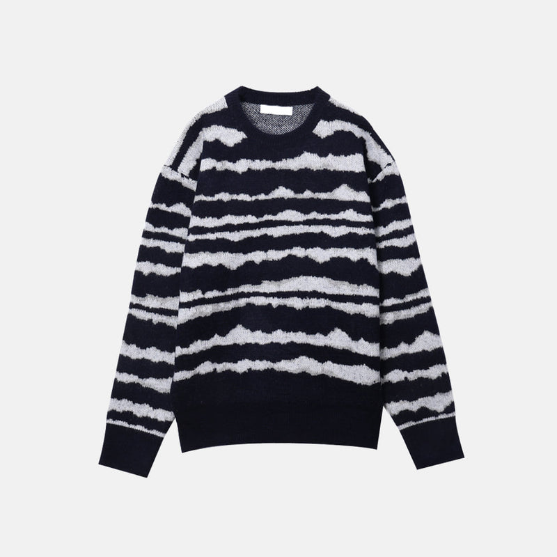 ゼブラボーダーニット / ASCLO Zebra Border Knit (3color) – 60