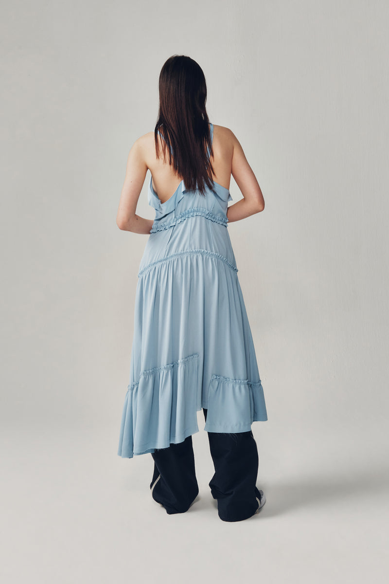 シアーシャーリングスリップドレス/SHEER SHIRRING SLIP DRESS [LIGHT