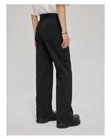center seam solid color versatile A-type trousers