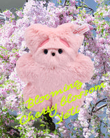 Cherry blossom Yeti Teddy bear(Handmade) (6691179102326)
