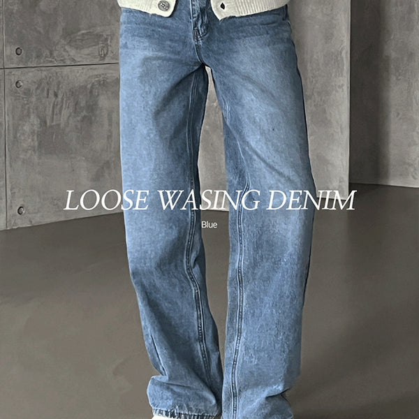 Buy NAWHT 16.5oz Natural Indigo Acid Wash High Rise Tapered Jeans