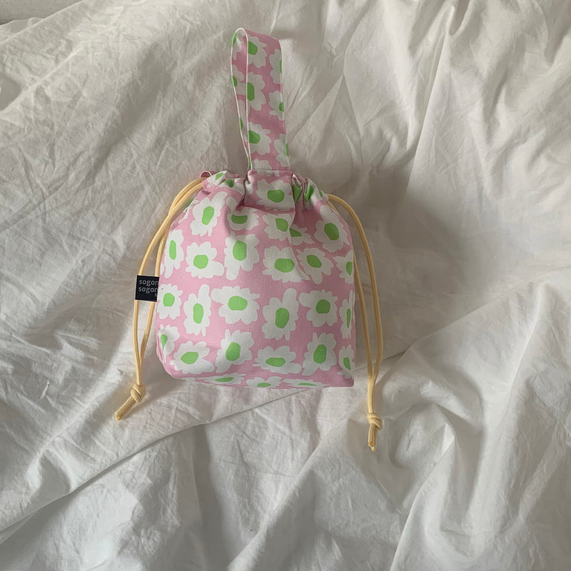 bloom pink string bag (6651913306230)