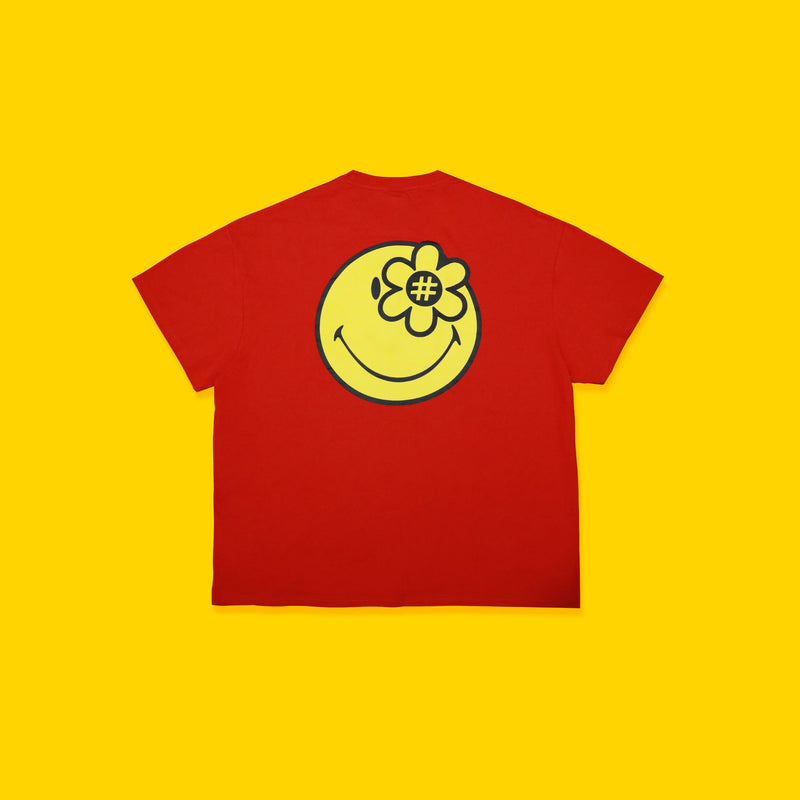 スマイリーロゴT / SMILEY LOGO TEE | RED – 60% - SIXTYPERCENT