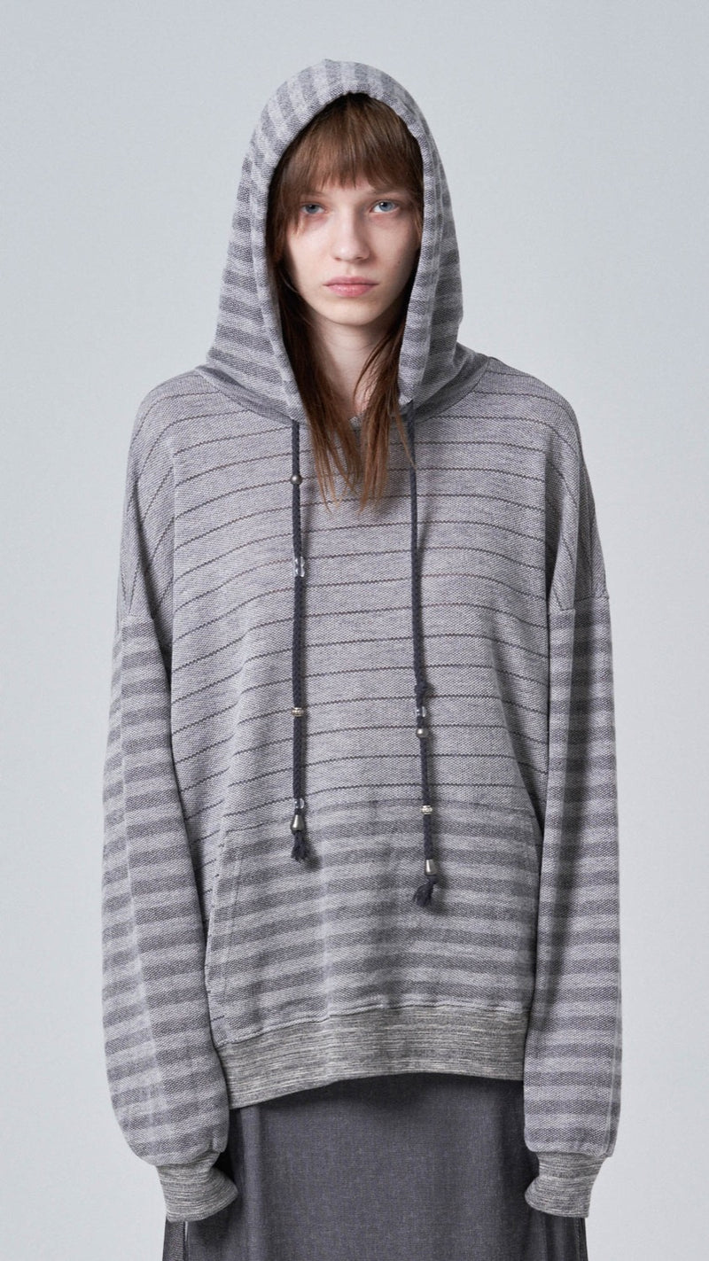 Oversized stripe hoodie_charcoal (6698450419830)