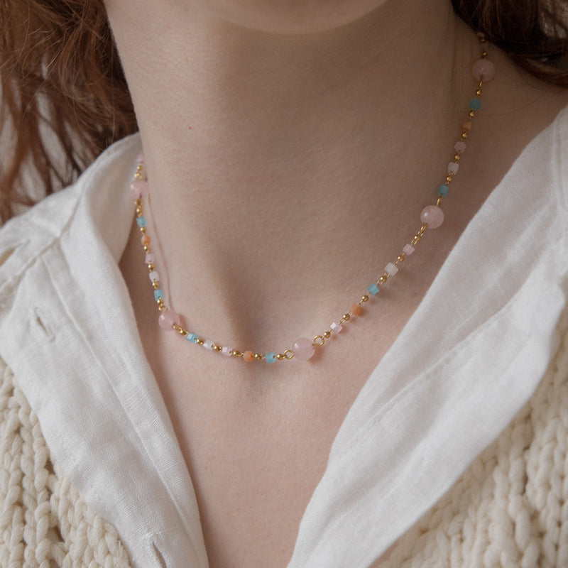 パステルシュガーキャンディーボールチェーンネックレス/Pastel sugar candy ball chain  necklaceMerryMotive/ {{ category }}