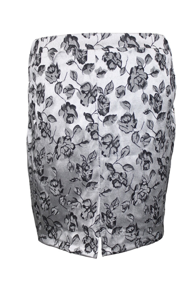 Miae rose satin set - skirt (silver)