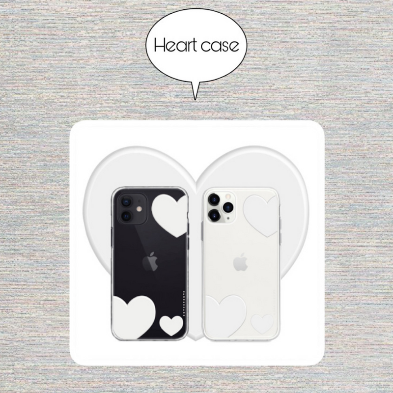 ホワイトハートアイフォンケース / White heart case