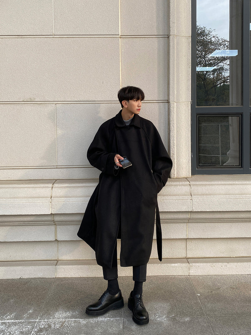 売れ筋がひ贈り物！ 【美品】ASCLO Belted Coat Premium Wool Mac Coat