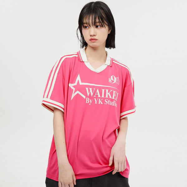 スターロゴ カラー ジャージ 半袖Tシャツ/Star logo collar jersey