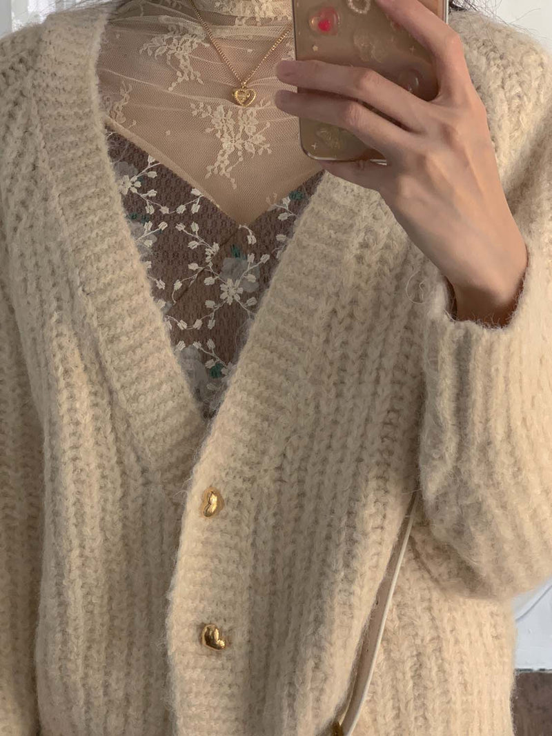 ★18迄★ GOLD BUTTON CARDIGAN ゴールドボタンカーディガン