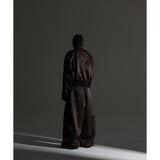 サテンナイロンレイヤードジャケット / DP-079 ( satin nylon layard jacket brown )
