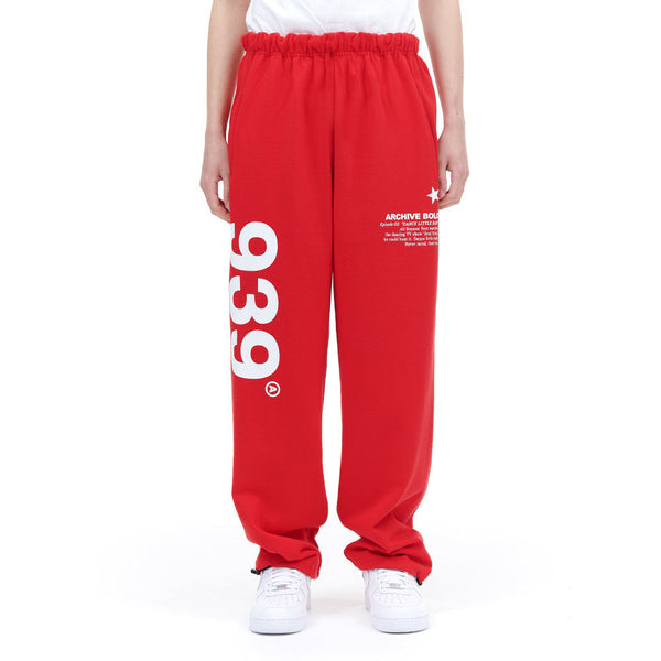 939ロゴスウェットパンツ / 939 LOGO SWEAT PANTS (DEEP RED