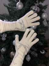 リボン グローブ / ribbon long gloves (ivory)