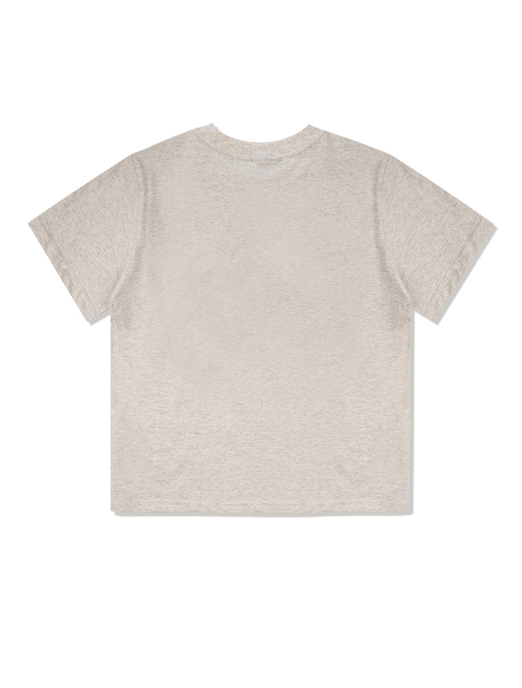 Women's Puppy Logo Single Jersey Short Sleeve T-Shirt Oatmeal(FCD2TS520W)