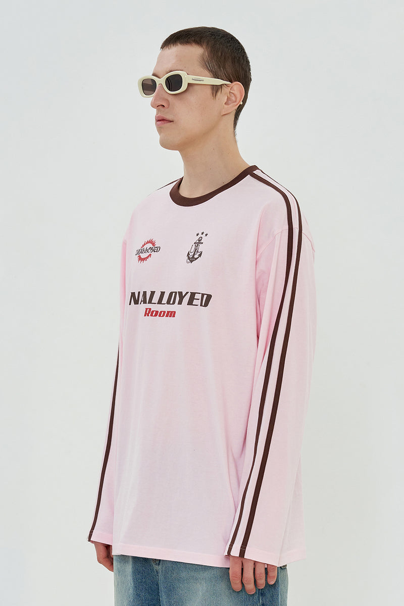 ロゴフットボールTシャツ / LOGO FOOTBALL LSV T SHIRT / PINK – 60