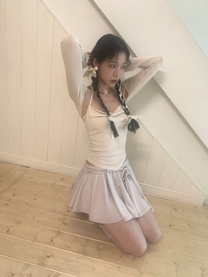 femmemuse FEE STRAP BALLET SKIRT ミニスカート - ミニスカート