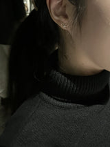 (silver925) Ribbon earrings
