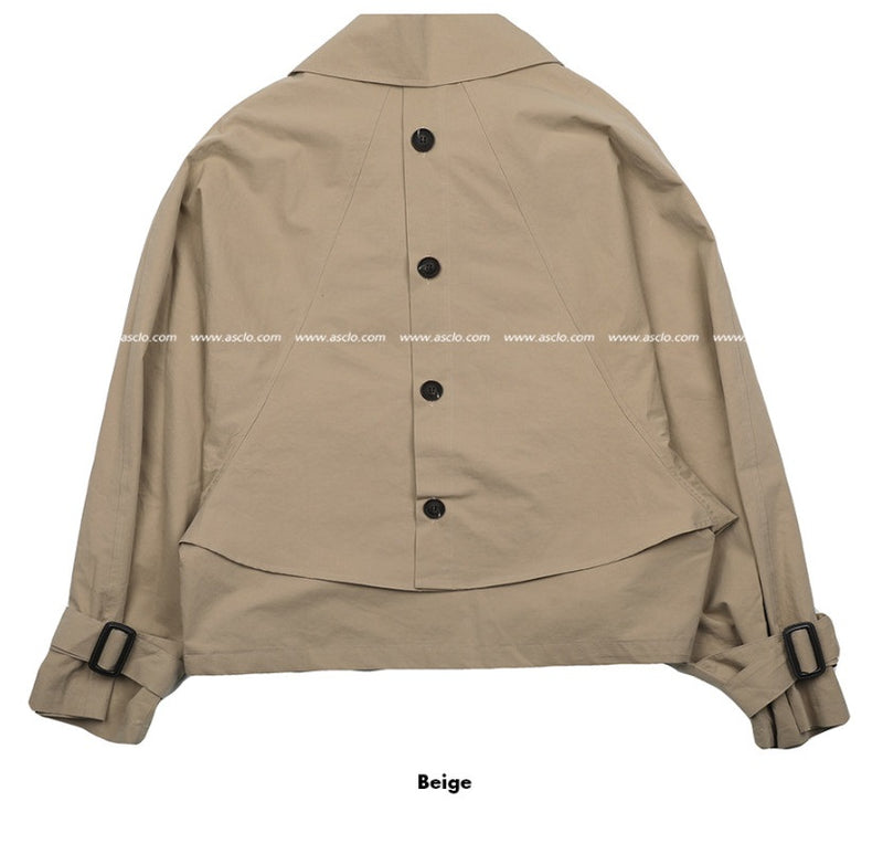 エジュクロ ショートジャケット / ASCLO Balloon Short Trench Jacket